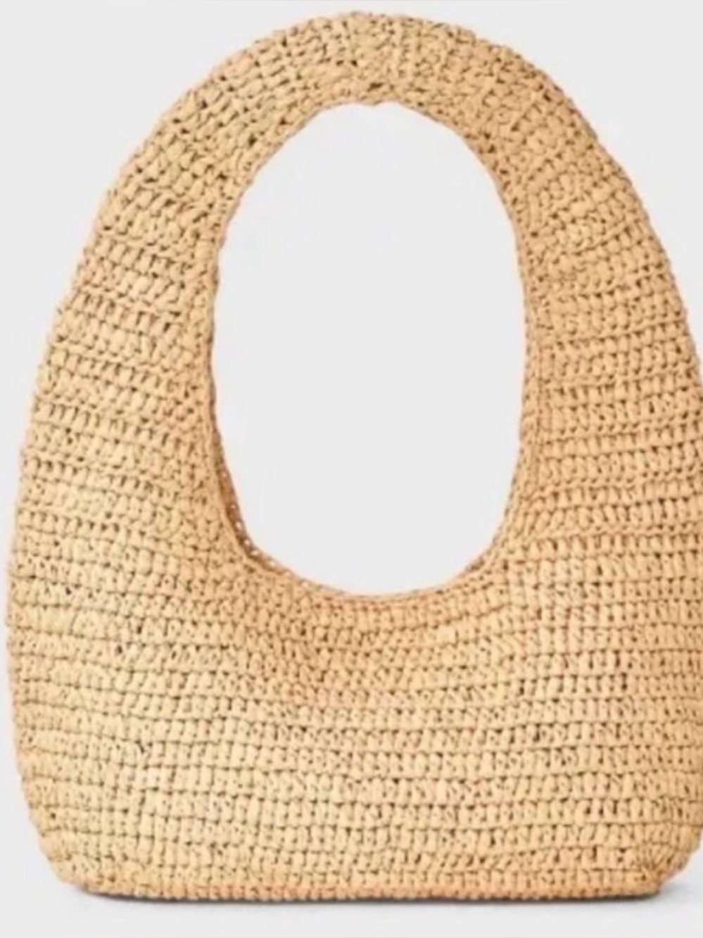 Universal Thread Woven Straw Tote Bag in Natural Beige